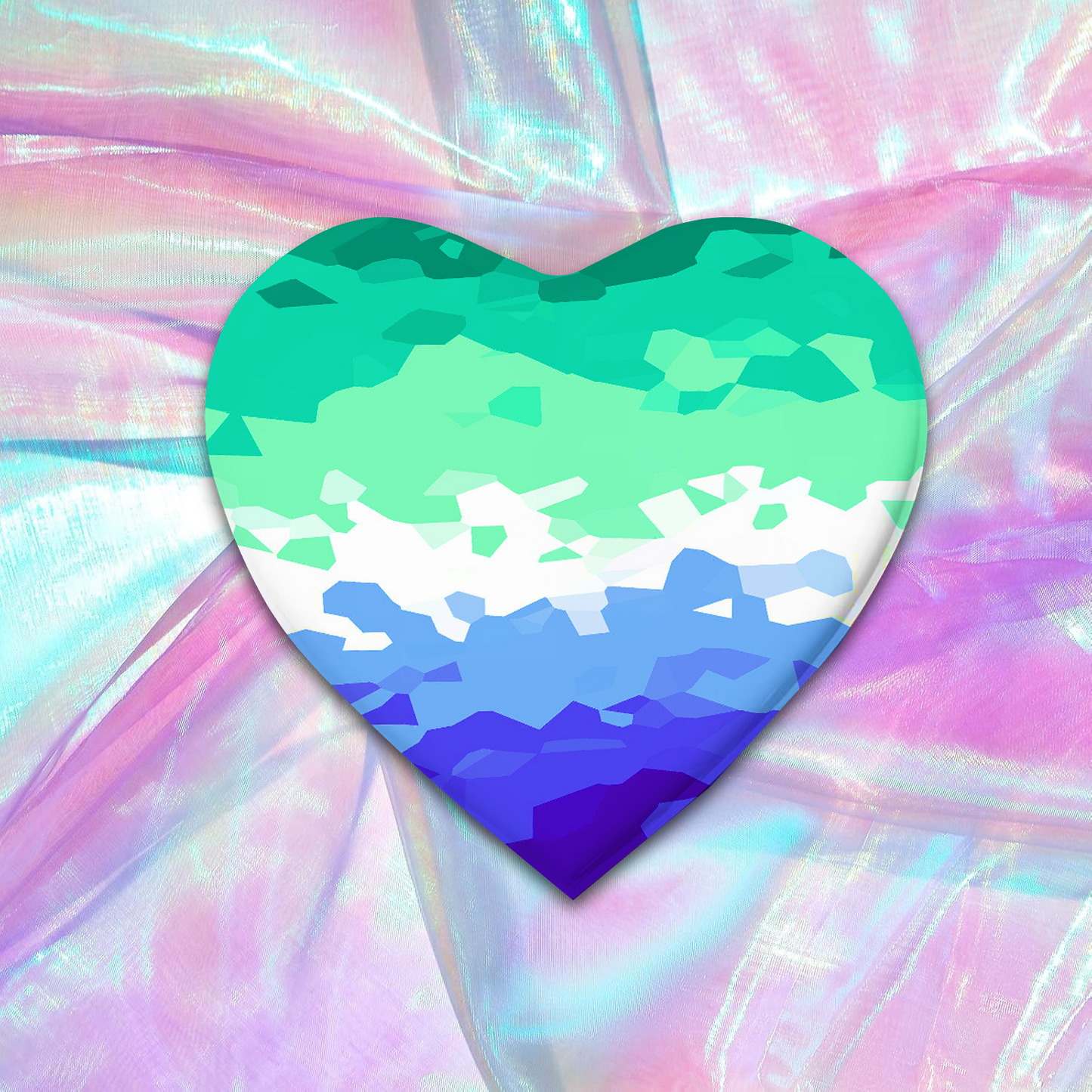 Holographic Pride Heart Pins