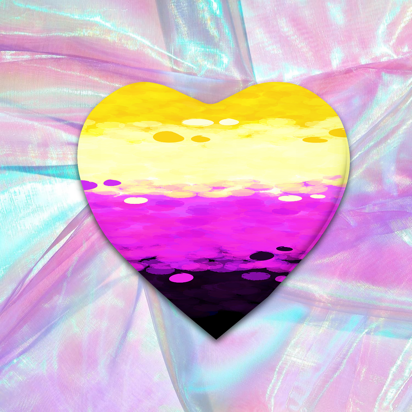 Holographic Pride Heart Pins