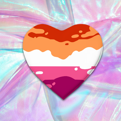 Holographic Pride Heart Pins