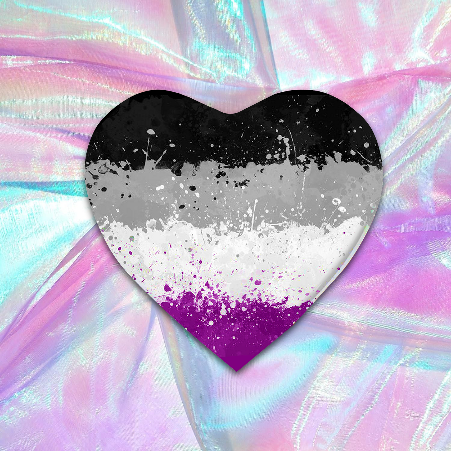 Holographic Pride Heart Pins