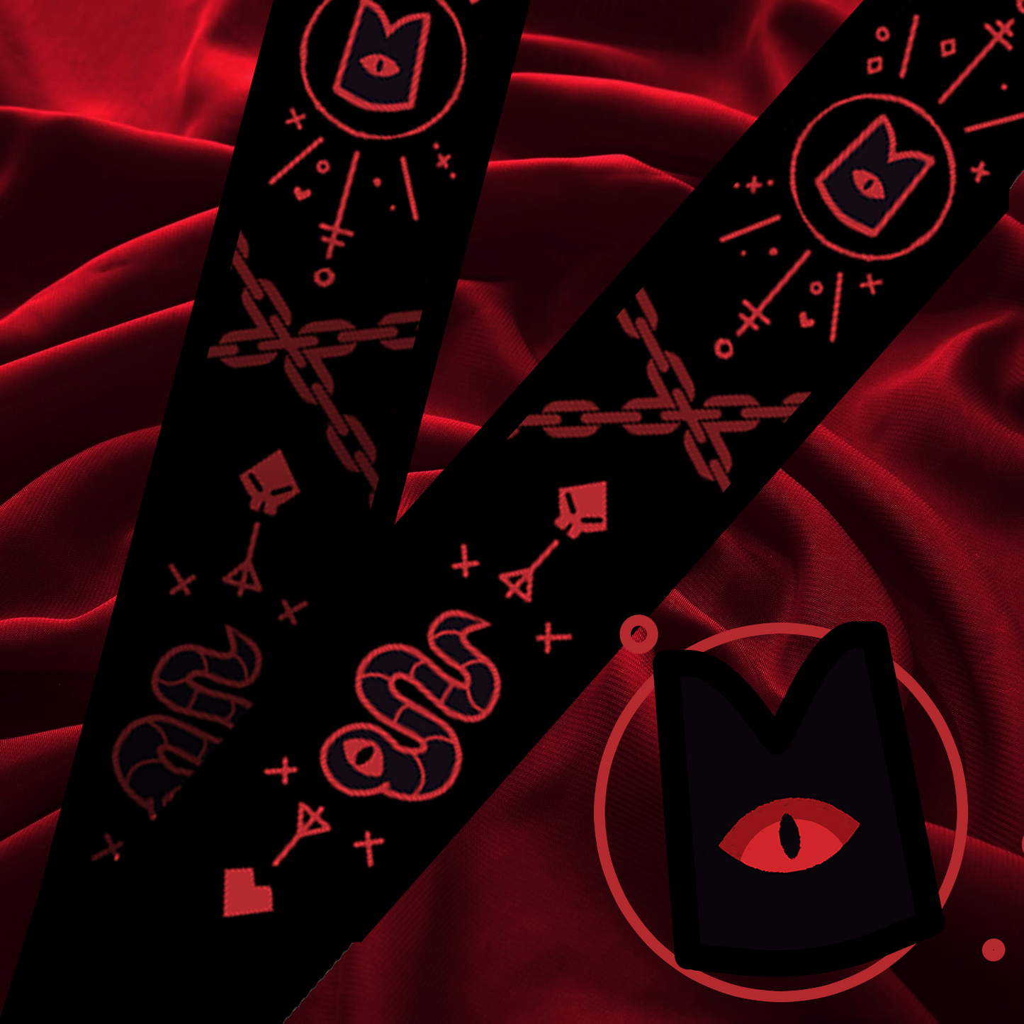 Wrathful God Lanyard & Red Crown Charm
